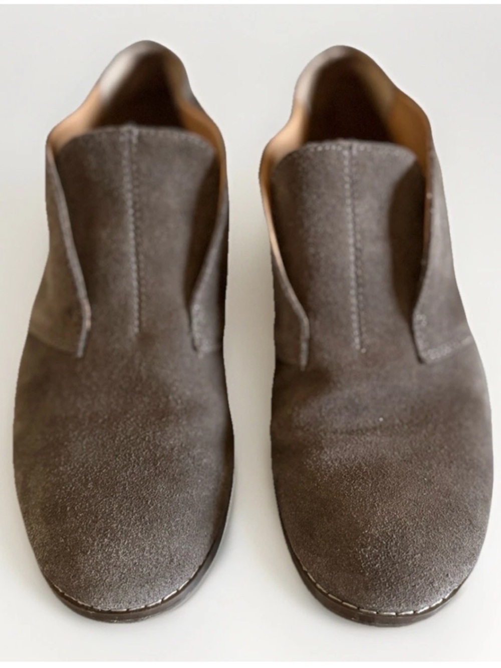 Franco Sarto Pieta Brown Suede Slip On Loafers Laceless Oxford Flat‎ Shoes 6.5 M